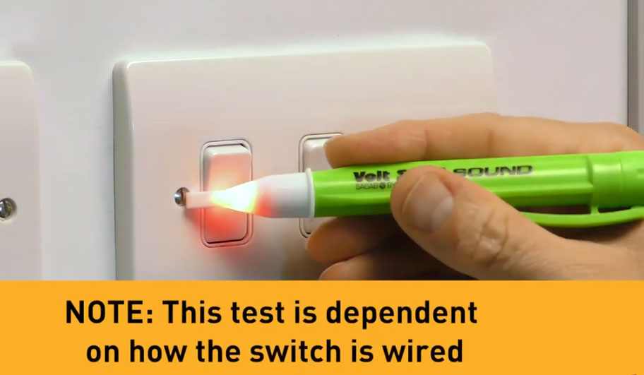 light switch on - sound testing